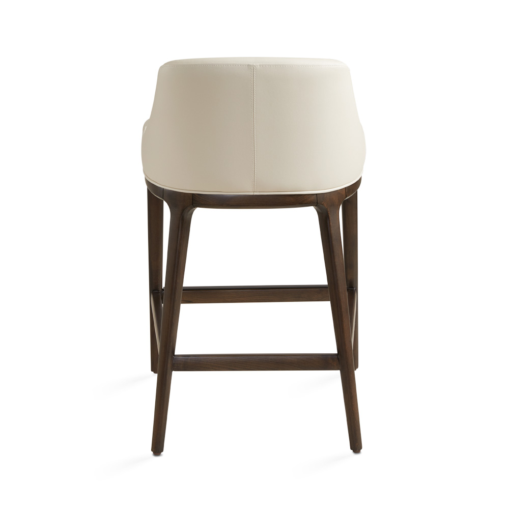 Everett Counter Chair: Taupe Leatherette
